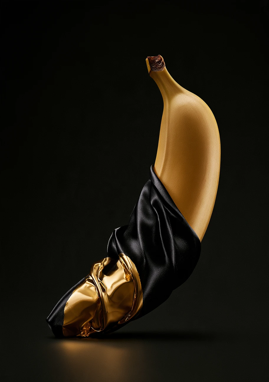 Banane im goldenen Schuh