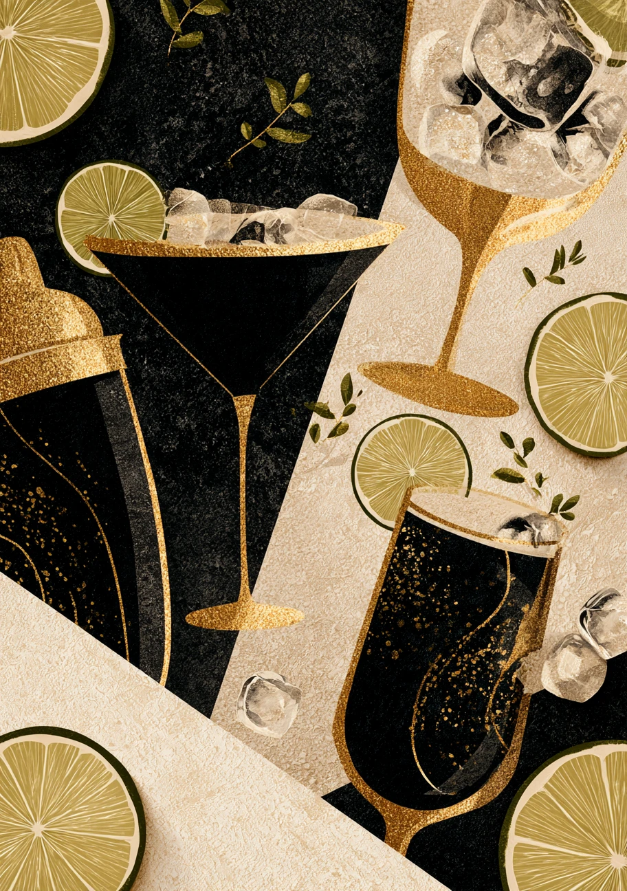 Lime Cocktail Collage