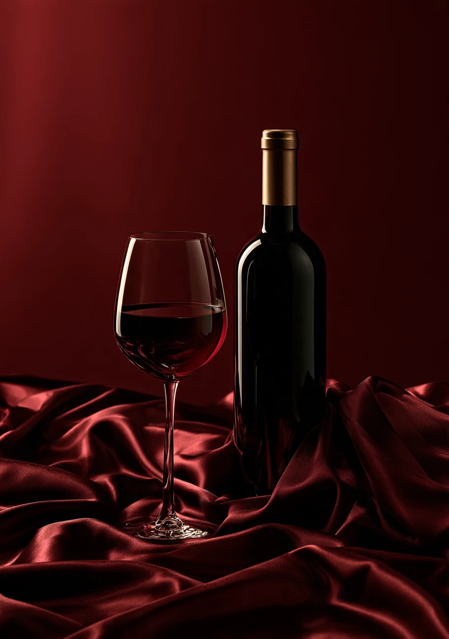 Wein auf rotem Samt