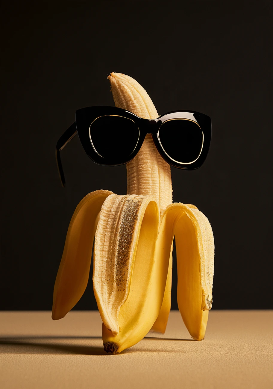Banane mit Durchblick
