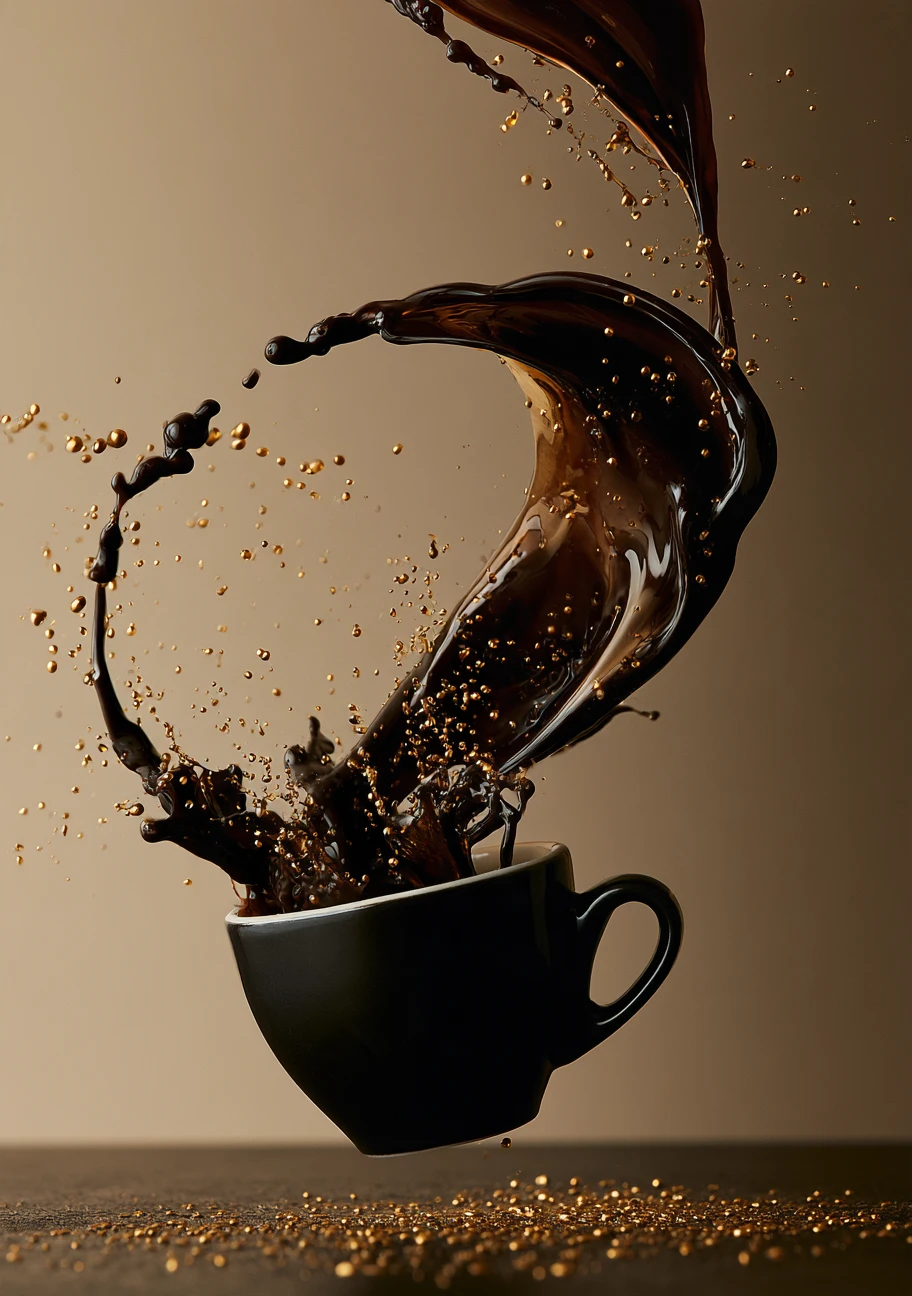 Der perfekte Kaffeesplash