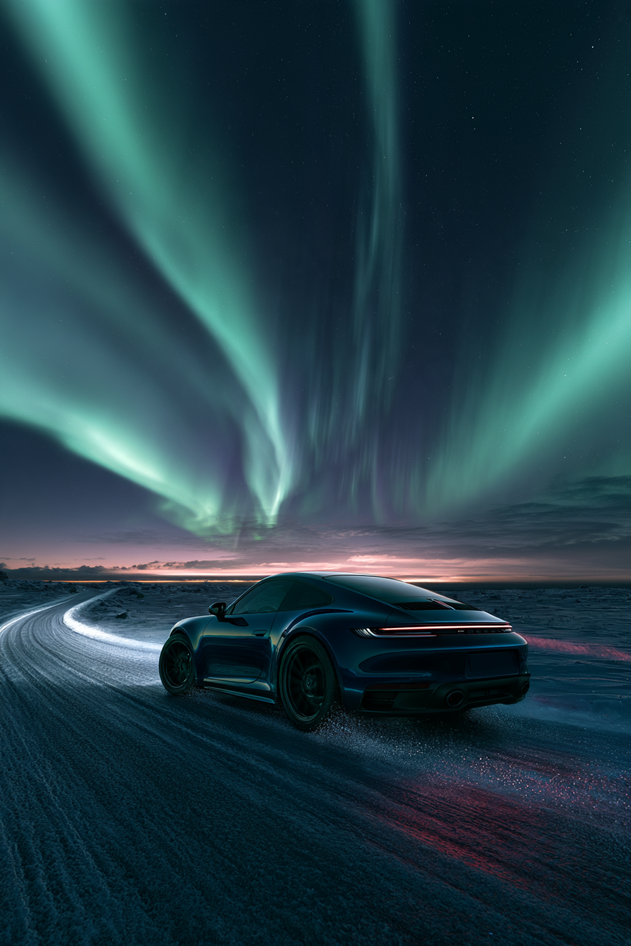 Fahrt unter dem Nordlicht