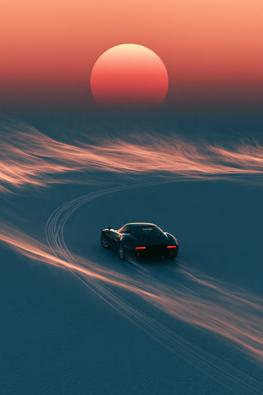 Fahrt zum Abendhorizont