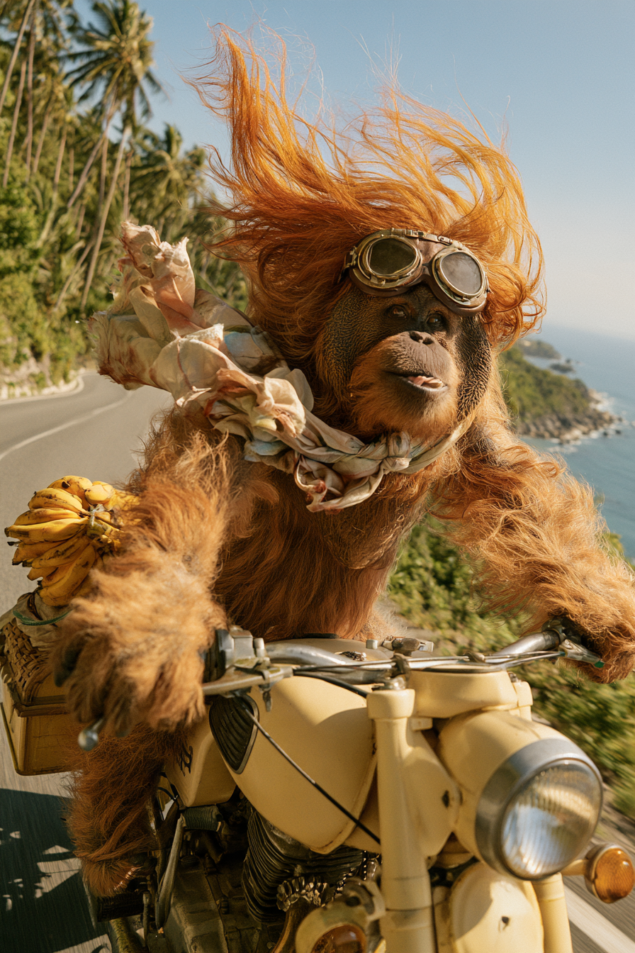 Orang-Utan auf Tour