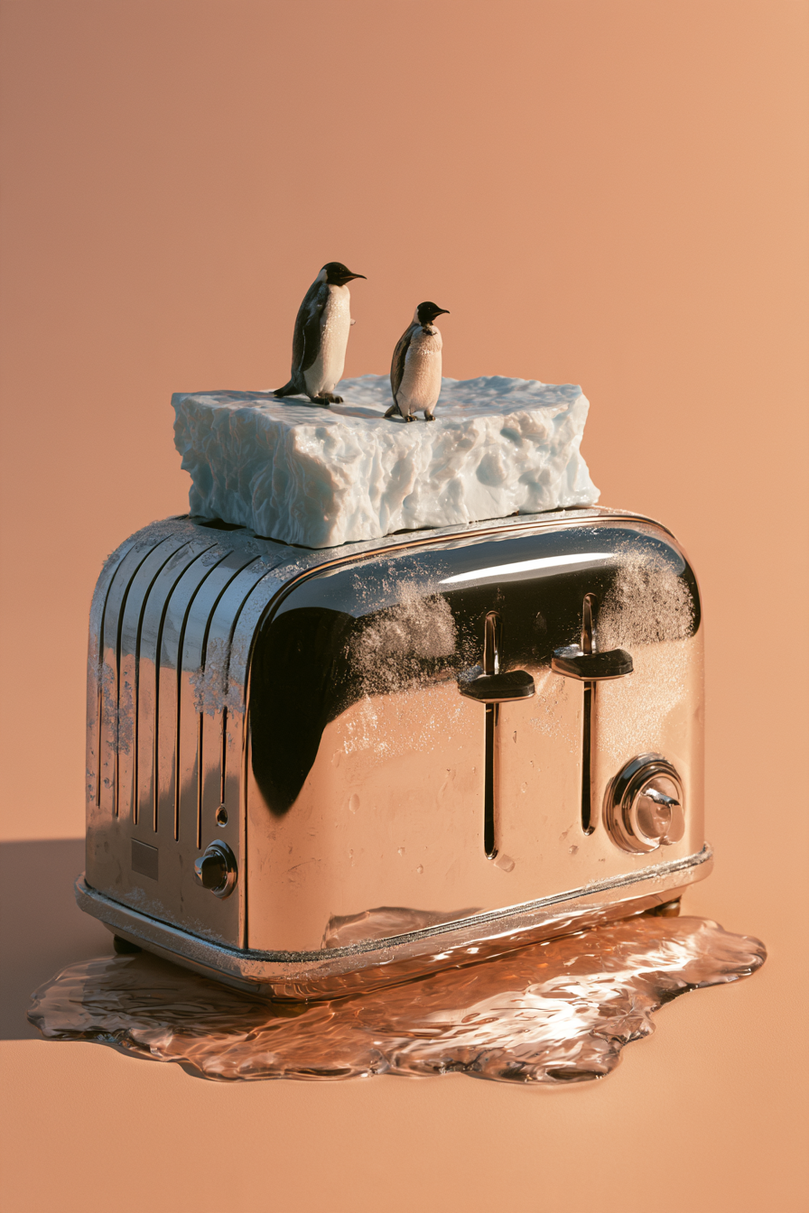 Pinguine auf dem Toaster