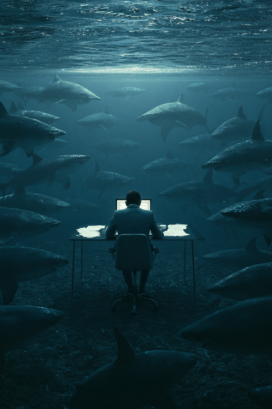 Büro unter Haien