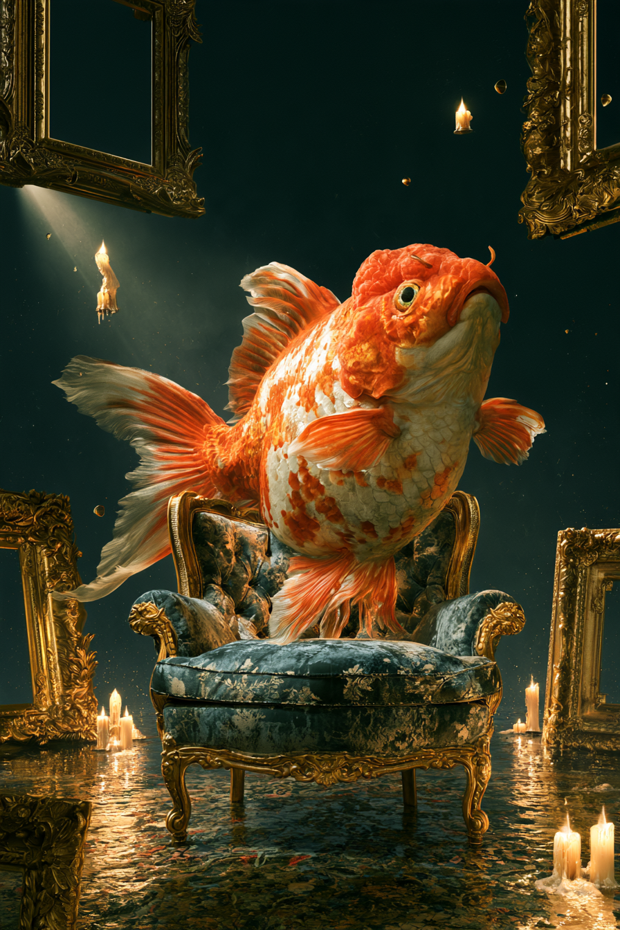 Goldfisch-Thron