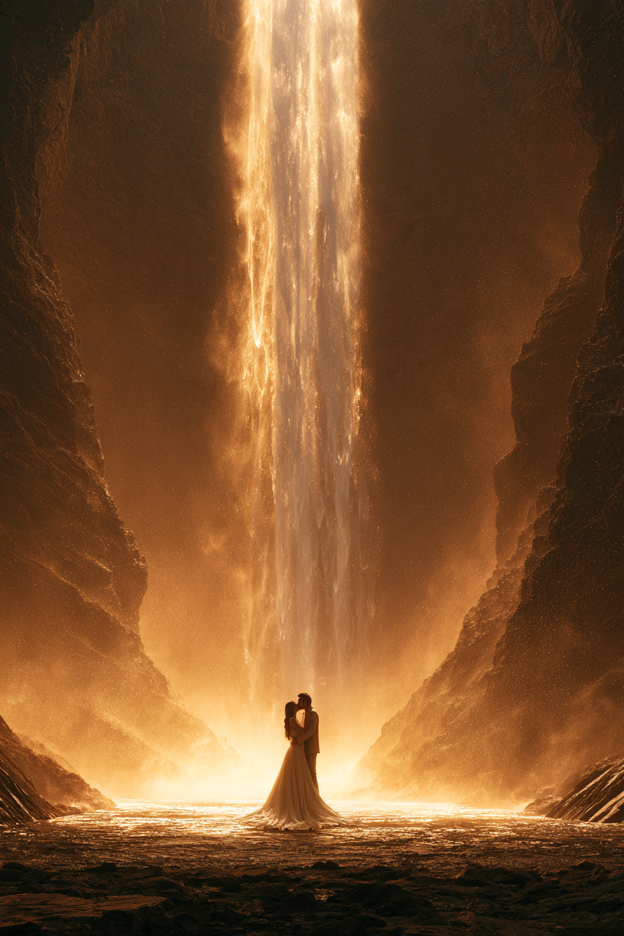 Goldener Wasserfall