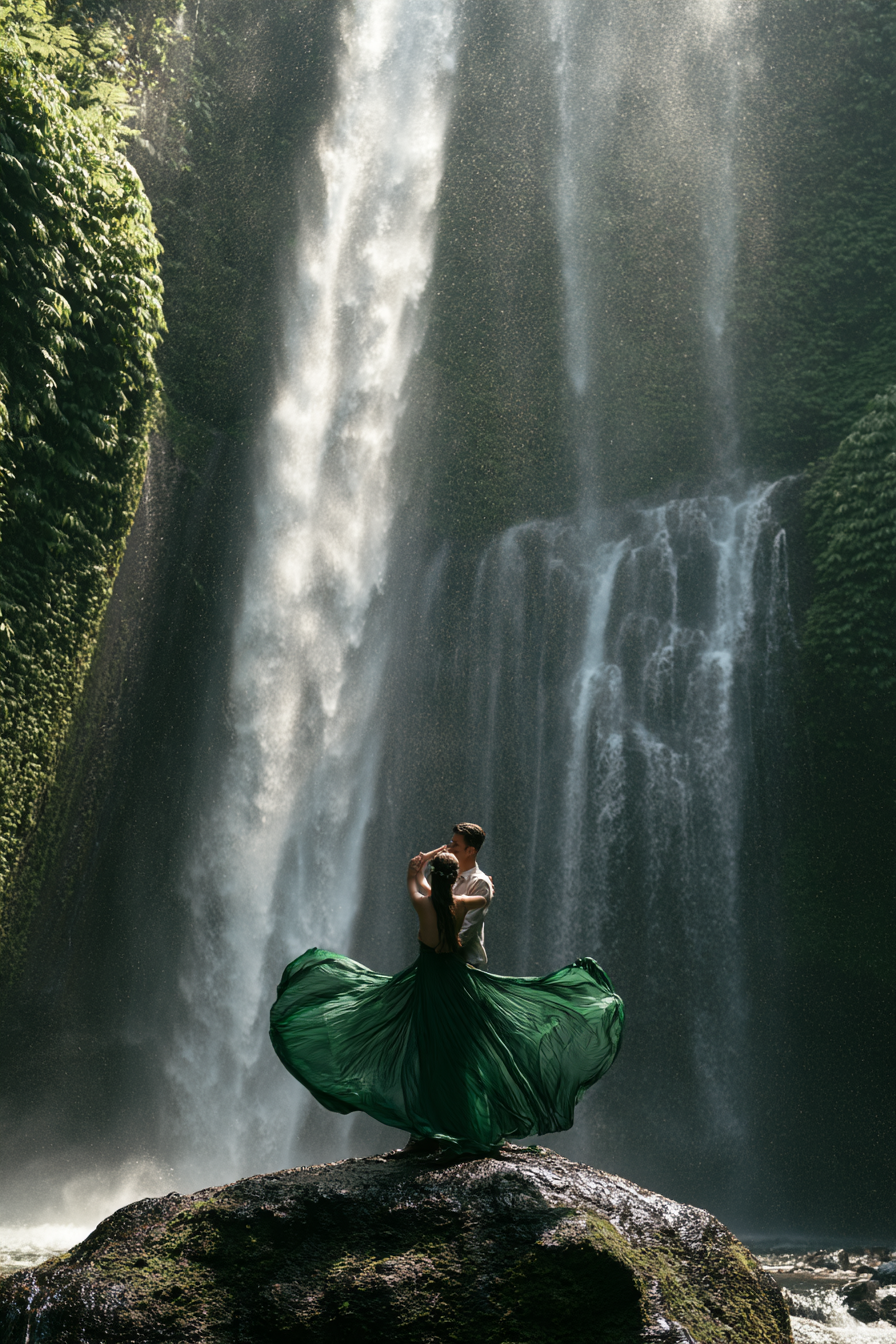 Tanz am Wasserfall