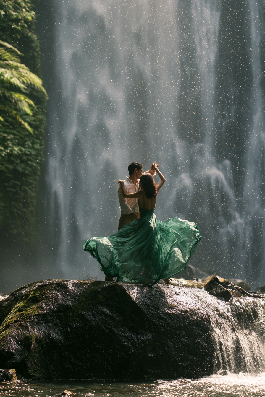 Liebe im Wasserfall