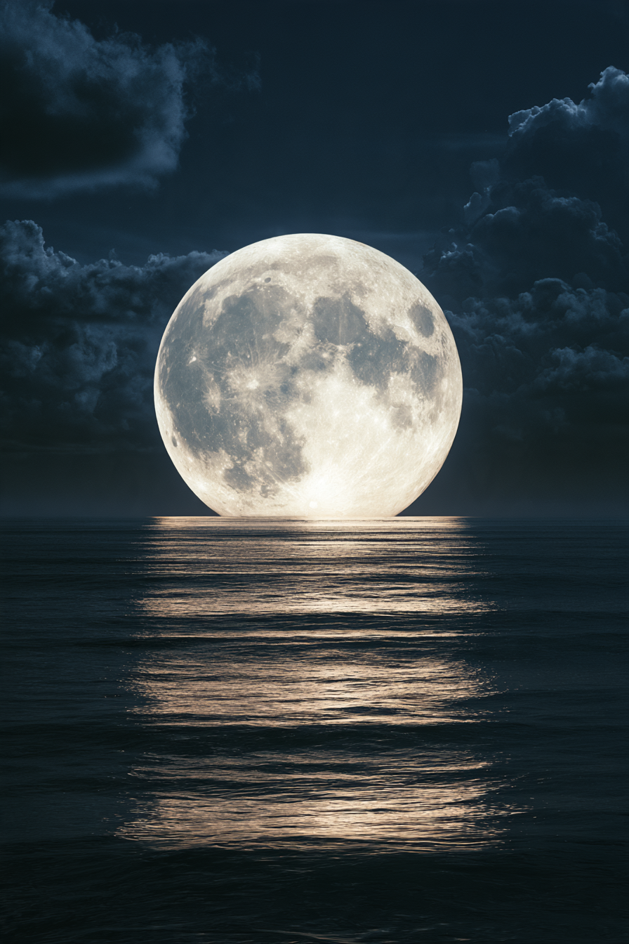 Mond über dem Meer