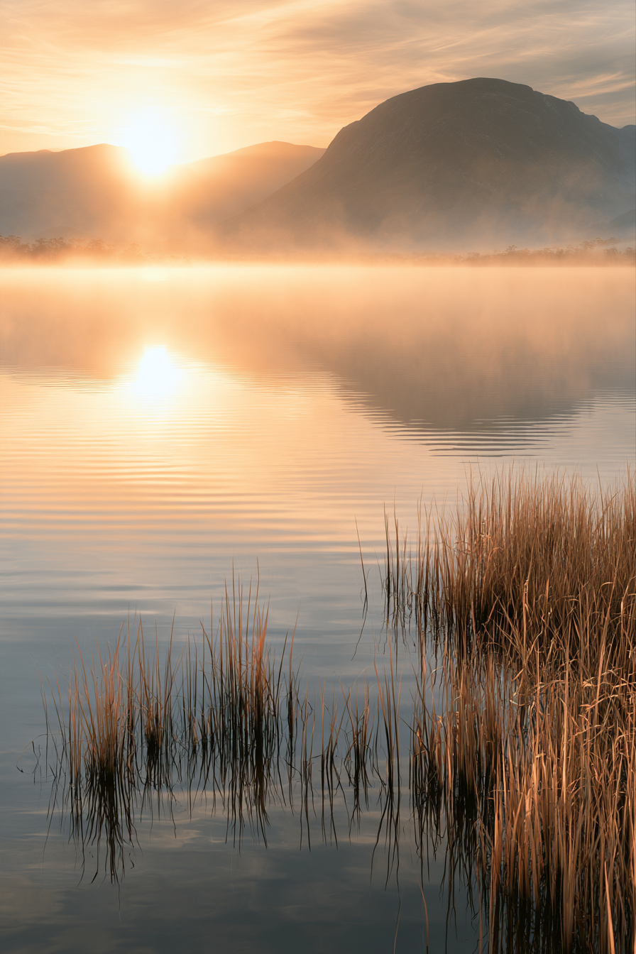 Goldener Morgen am See