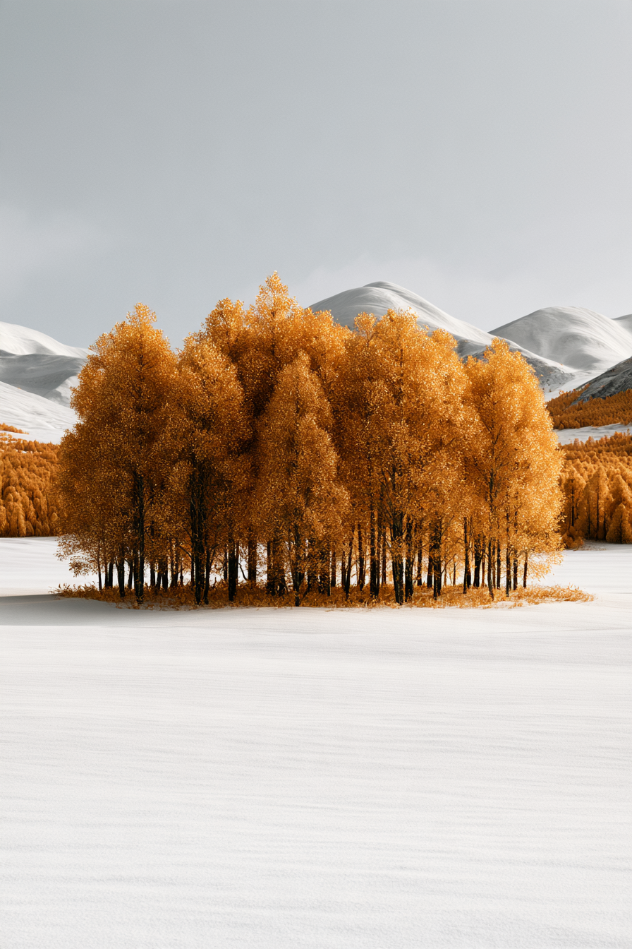 Goldener Winterhain
