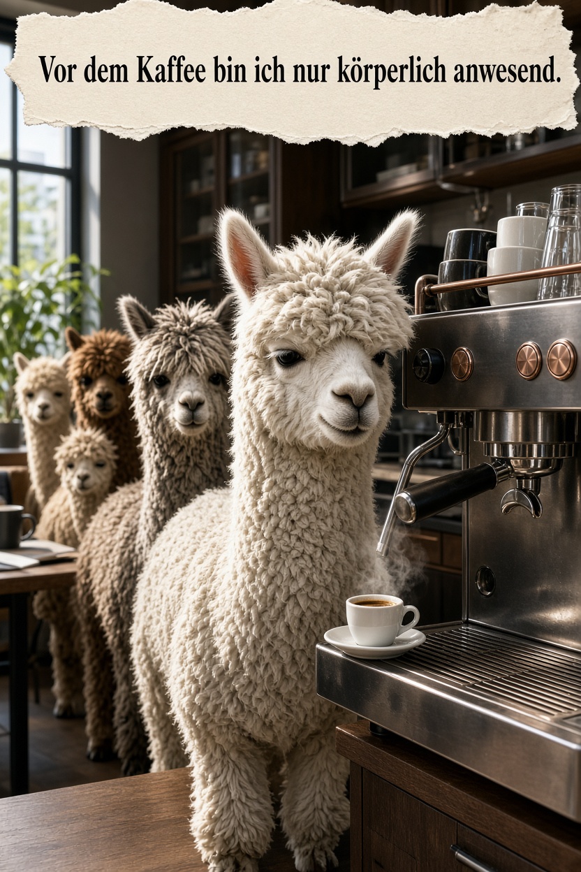 Vor dem Kaffee nur körperlich anwesend