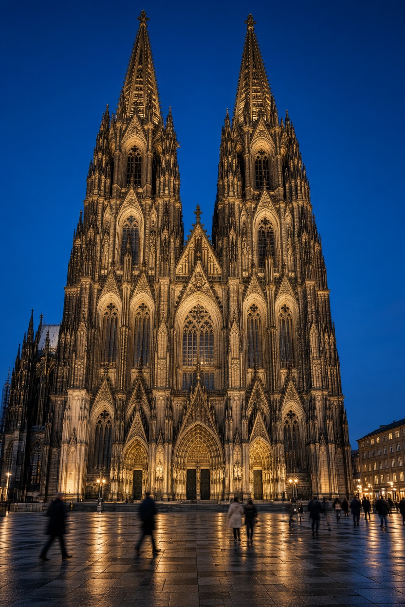 Kölner Dom zur blauen Stunde