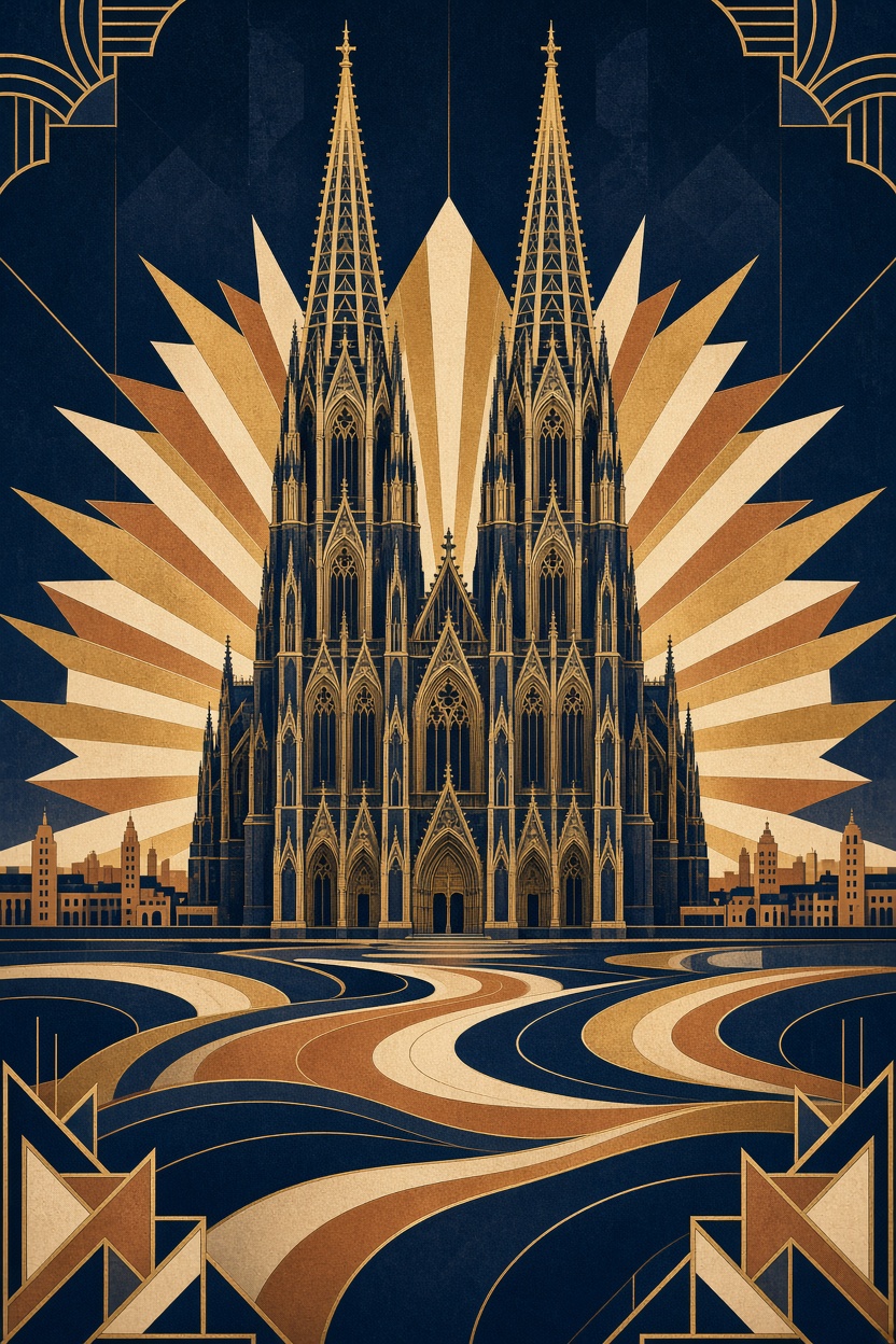 Kölner Dom im Art-déco-Stil