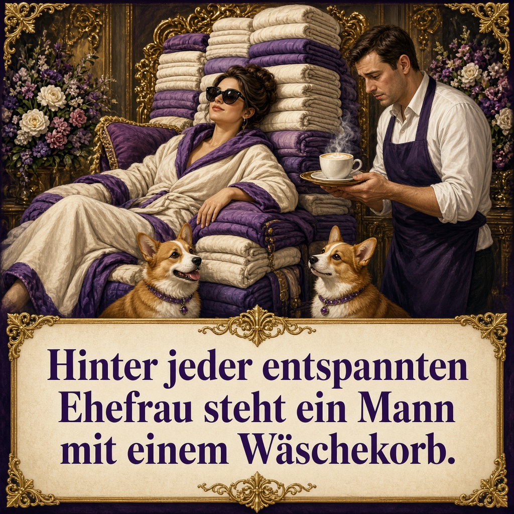 Hinter jeder entspannten Ehefrau