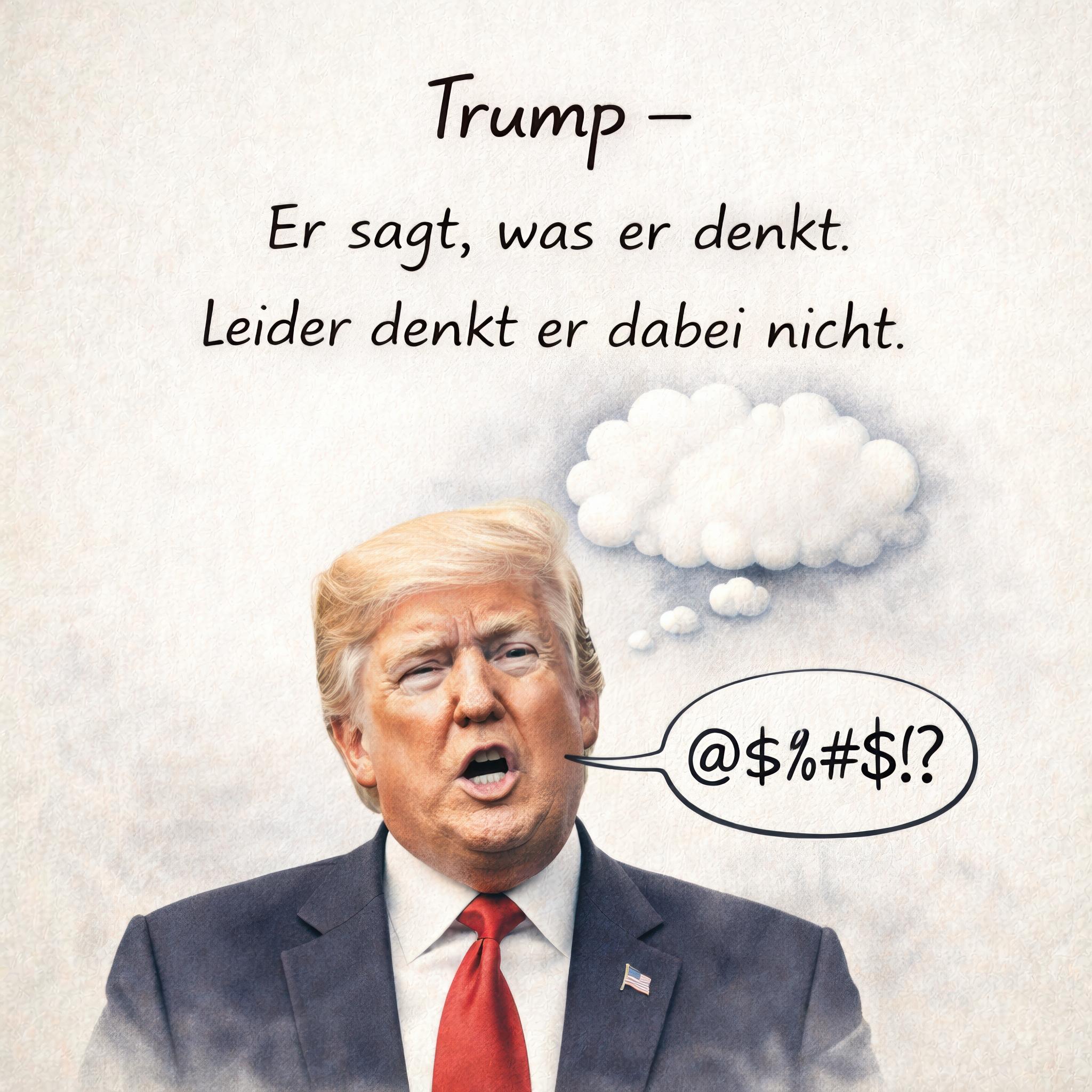 Trump – sagt, was er denkt