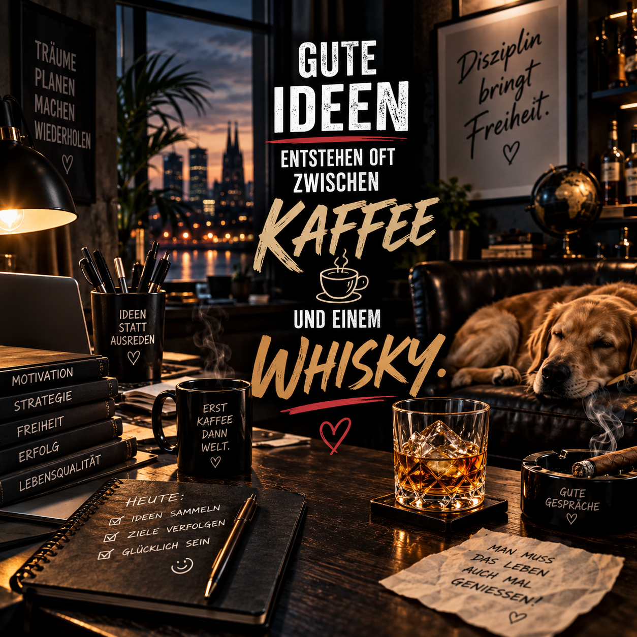 Gute Ideen zwischen Kaffee und Whisky