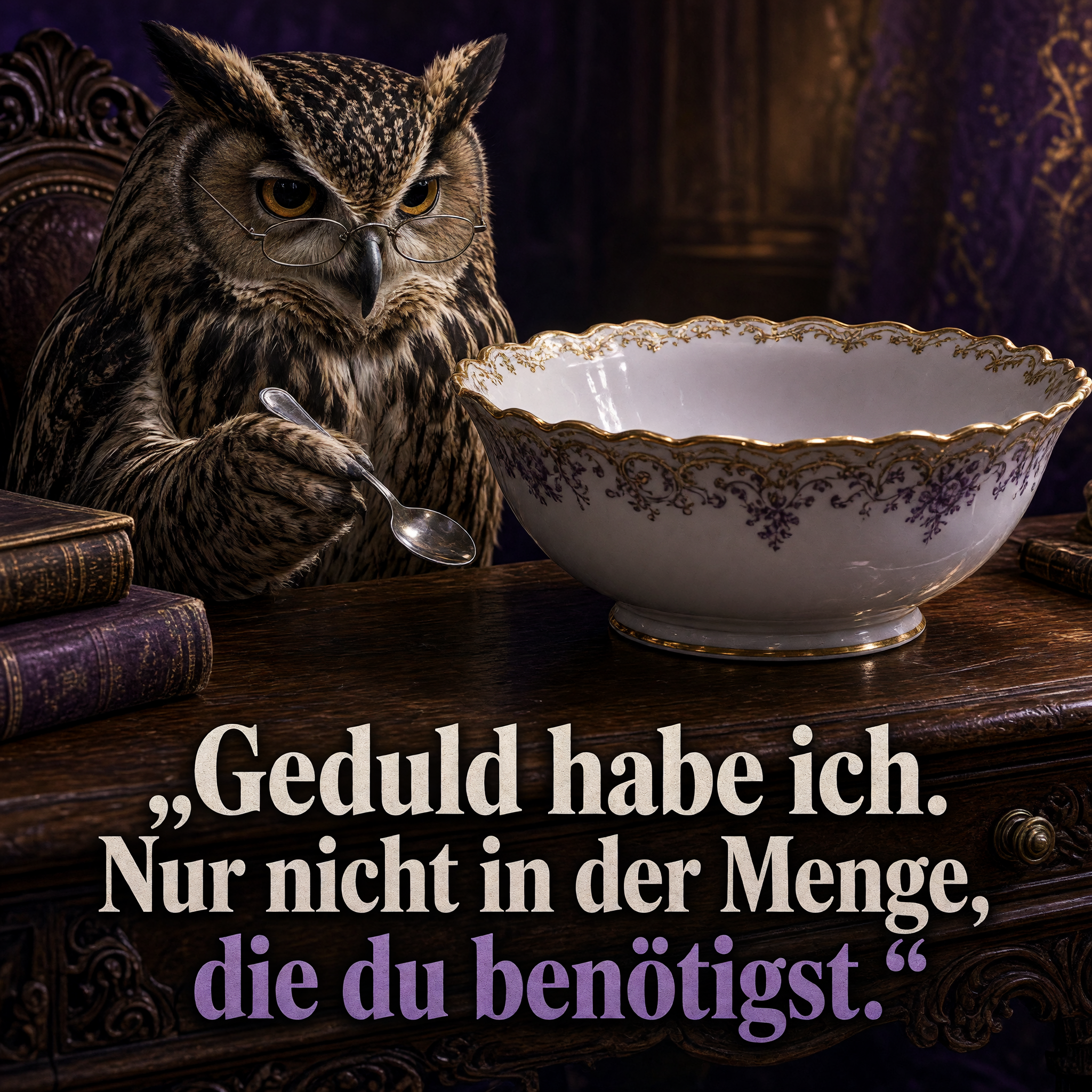 Geduld – nur nicht in deiner Menge