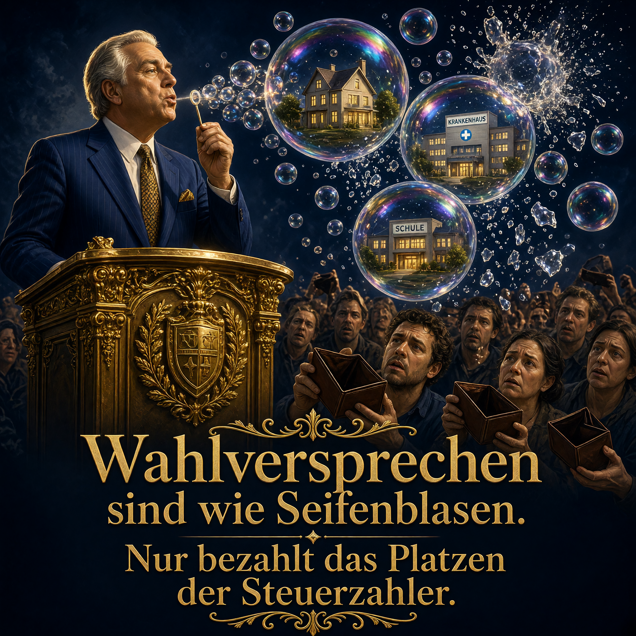 Wahlversprechen wie Seifenblasen