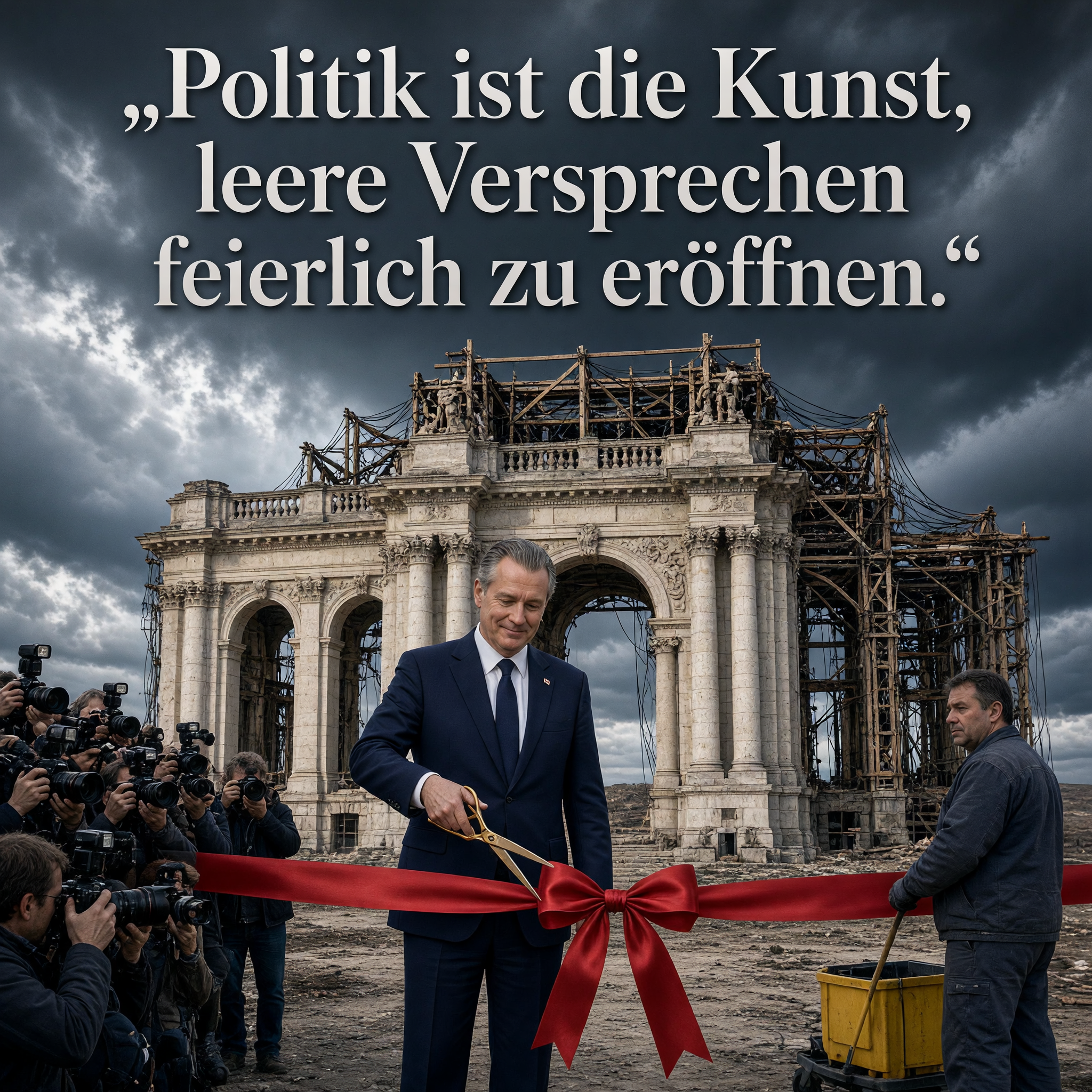 Leere Versprechen feierlich eröffnen