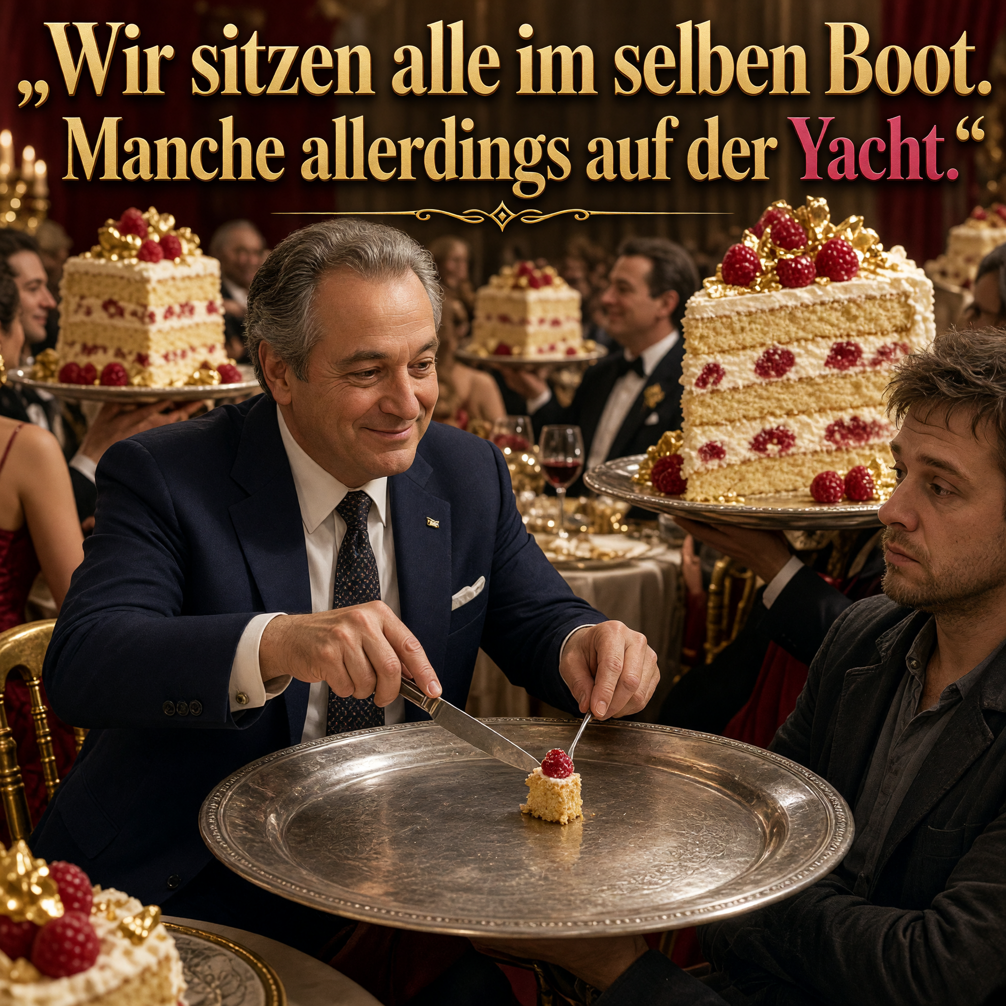 Im selben Boot – manche auf der Yacht