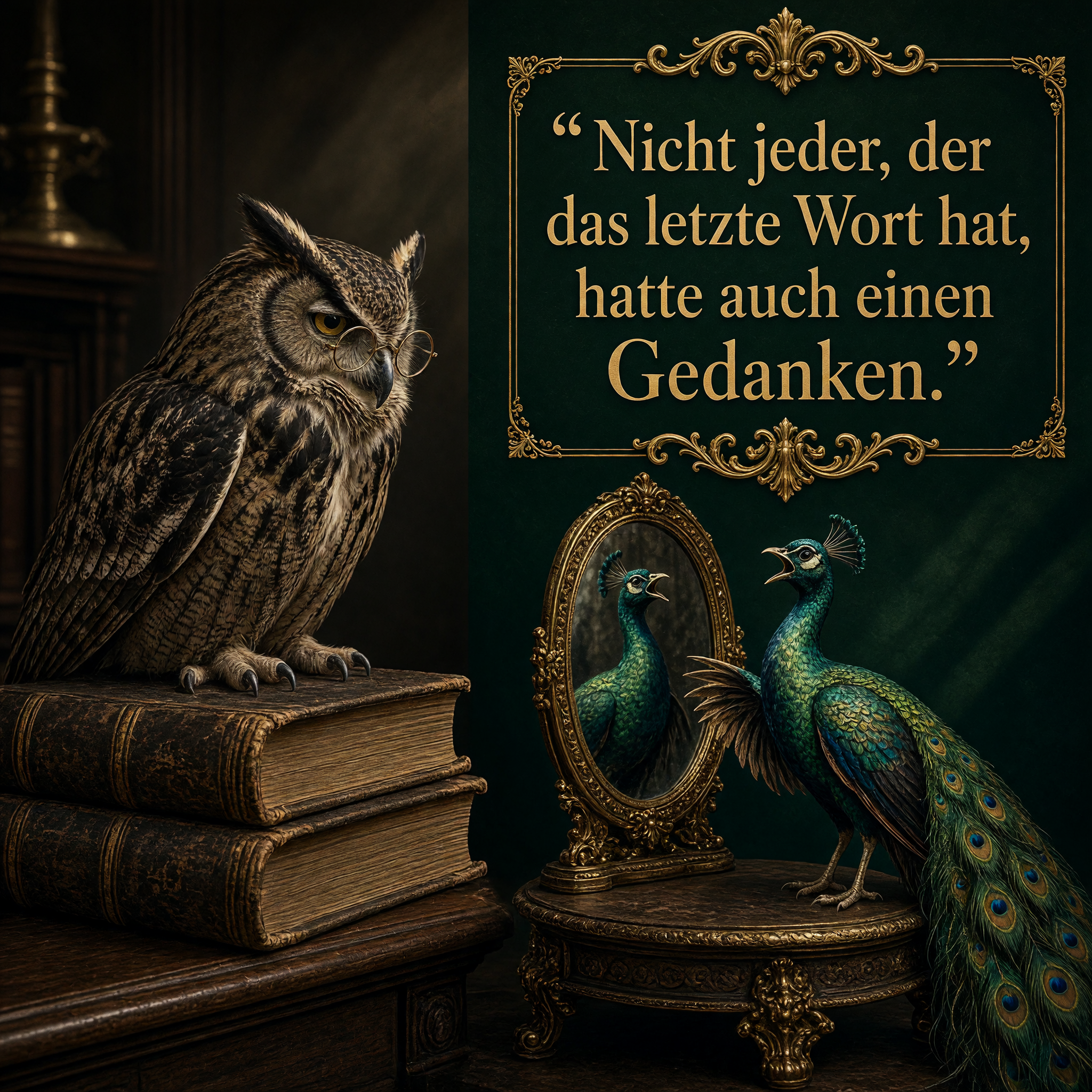 Das letzte Wort ist noch kein Gedanke