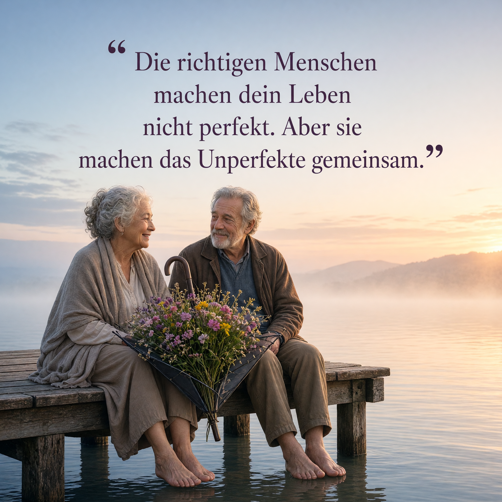 Die richtigen Menschen teilen das Unperfekte