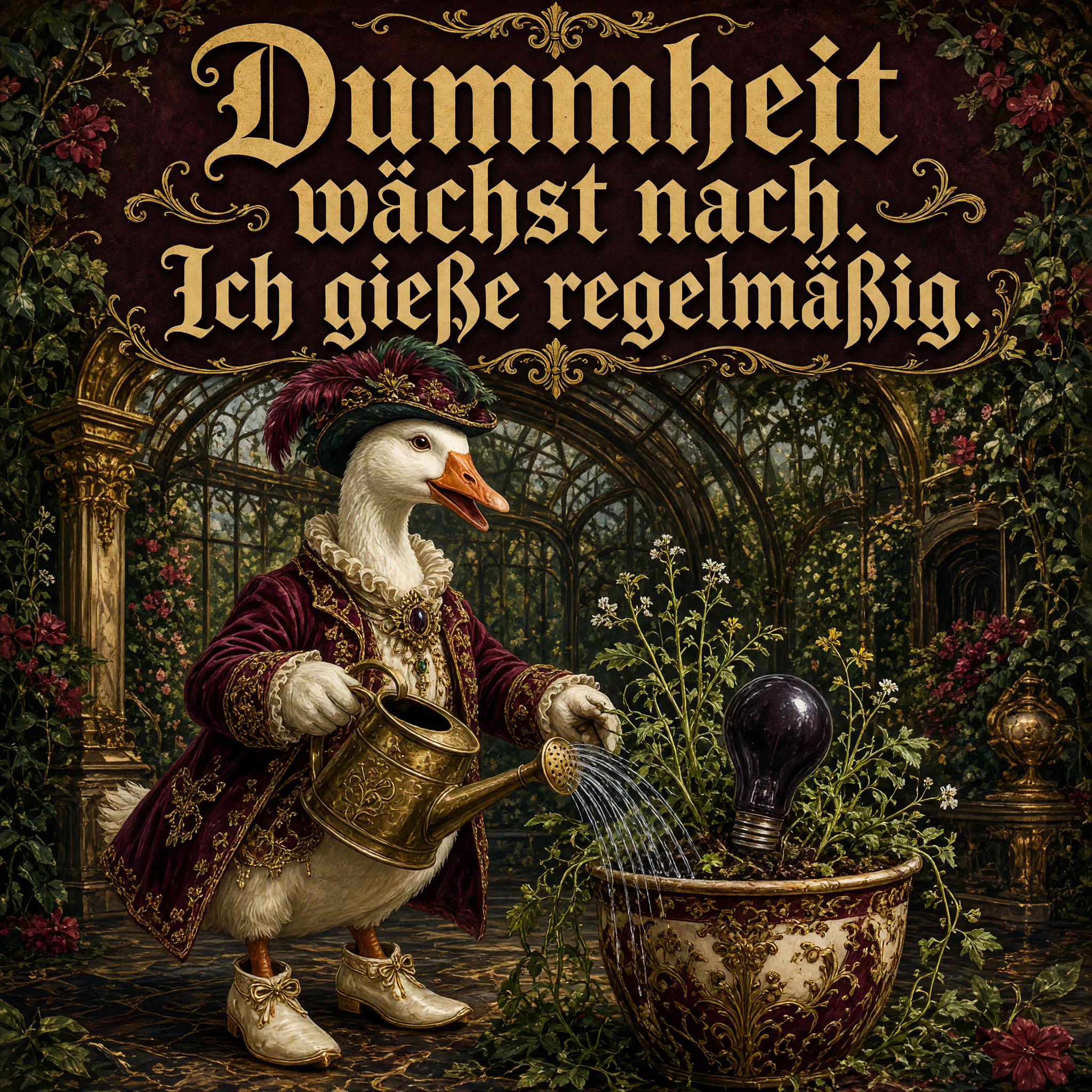 Dummheit wächst nach – ich gieße regelmäßig