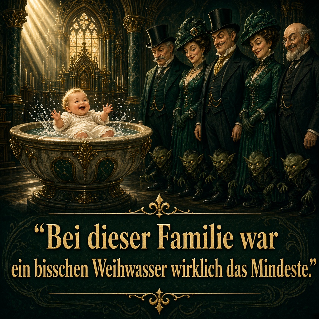 Ein bisschen Weihwasser für diese Familie