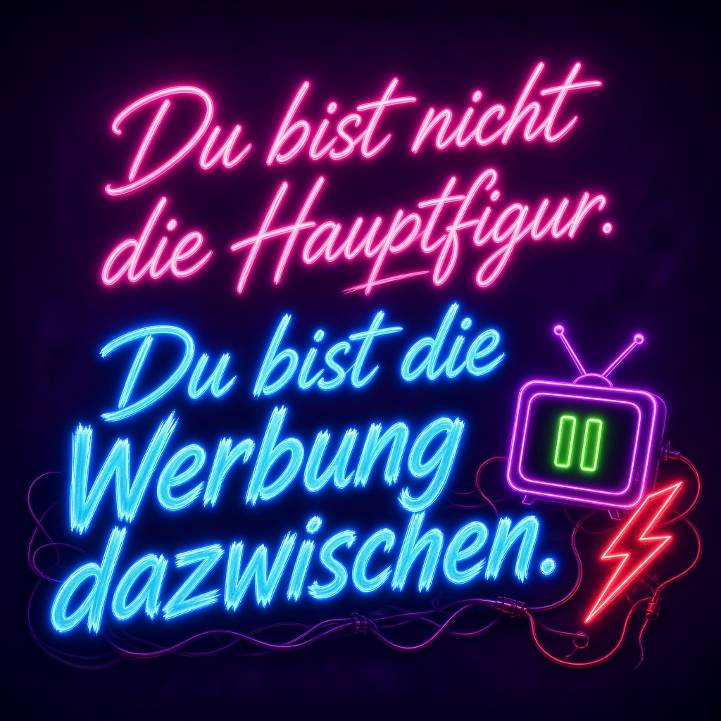 Werbung zwischen den Hauptfiguren