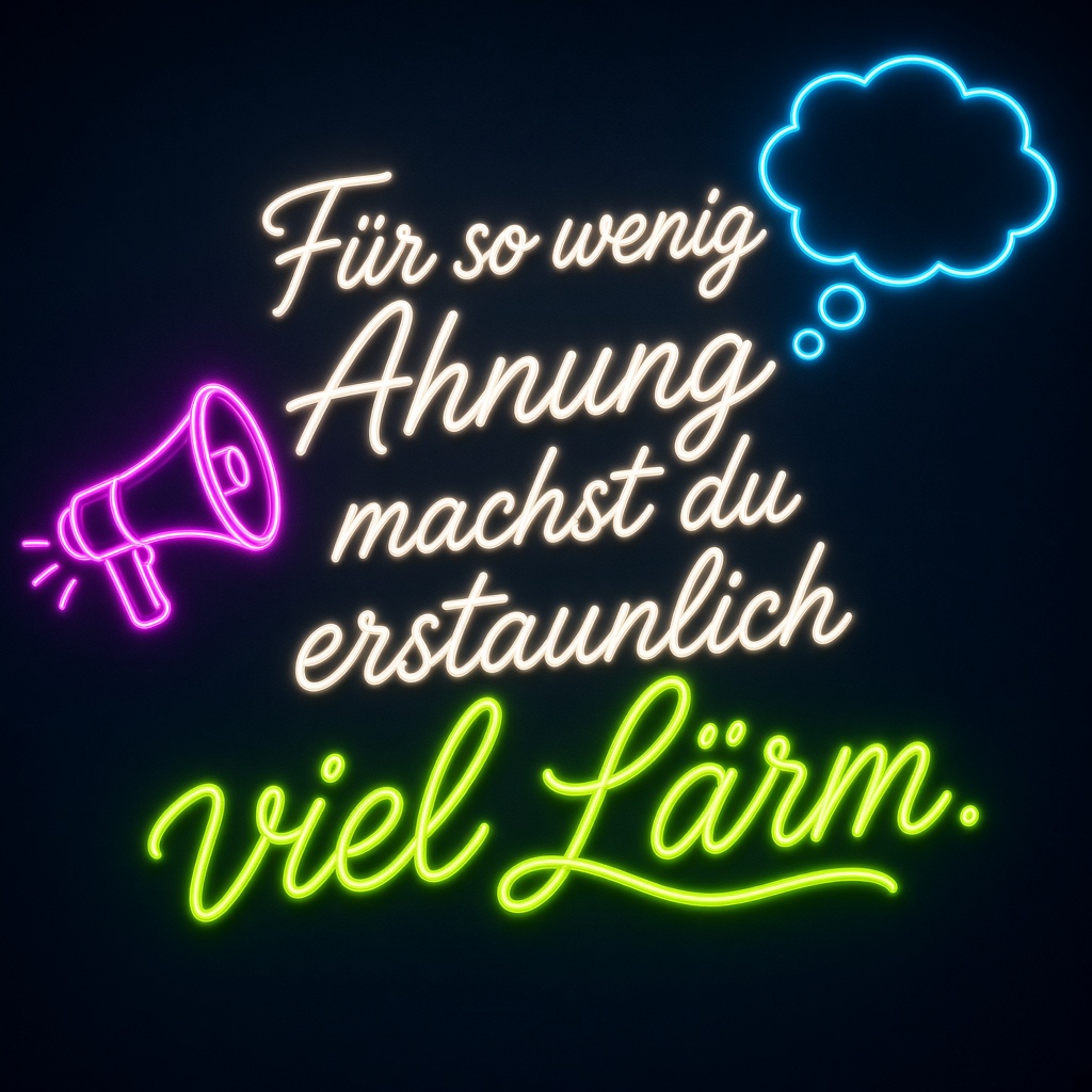 Viel Lärm für wenig Ahnung