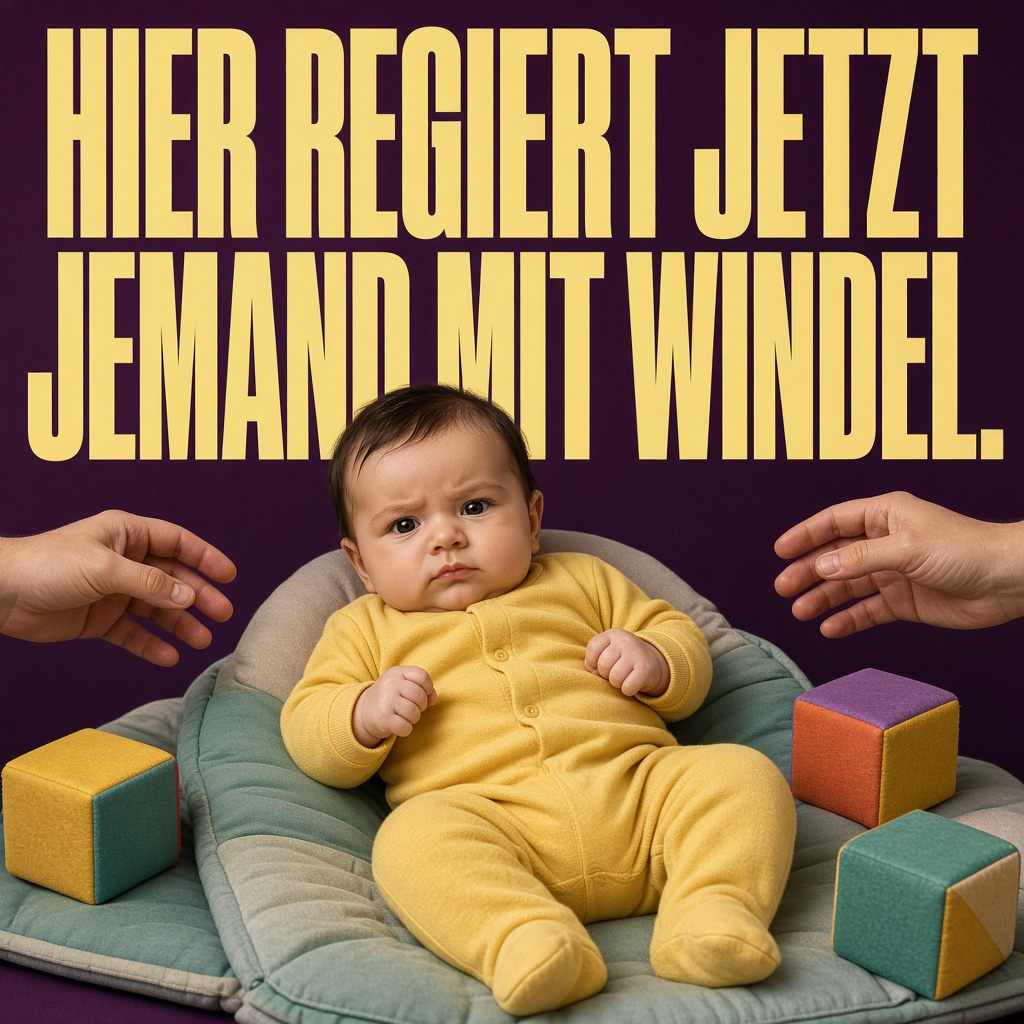 Hier regiert jemand mit Windel