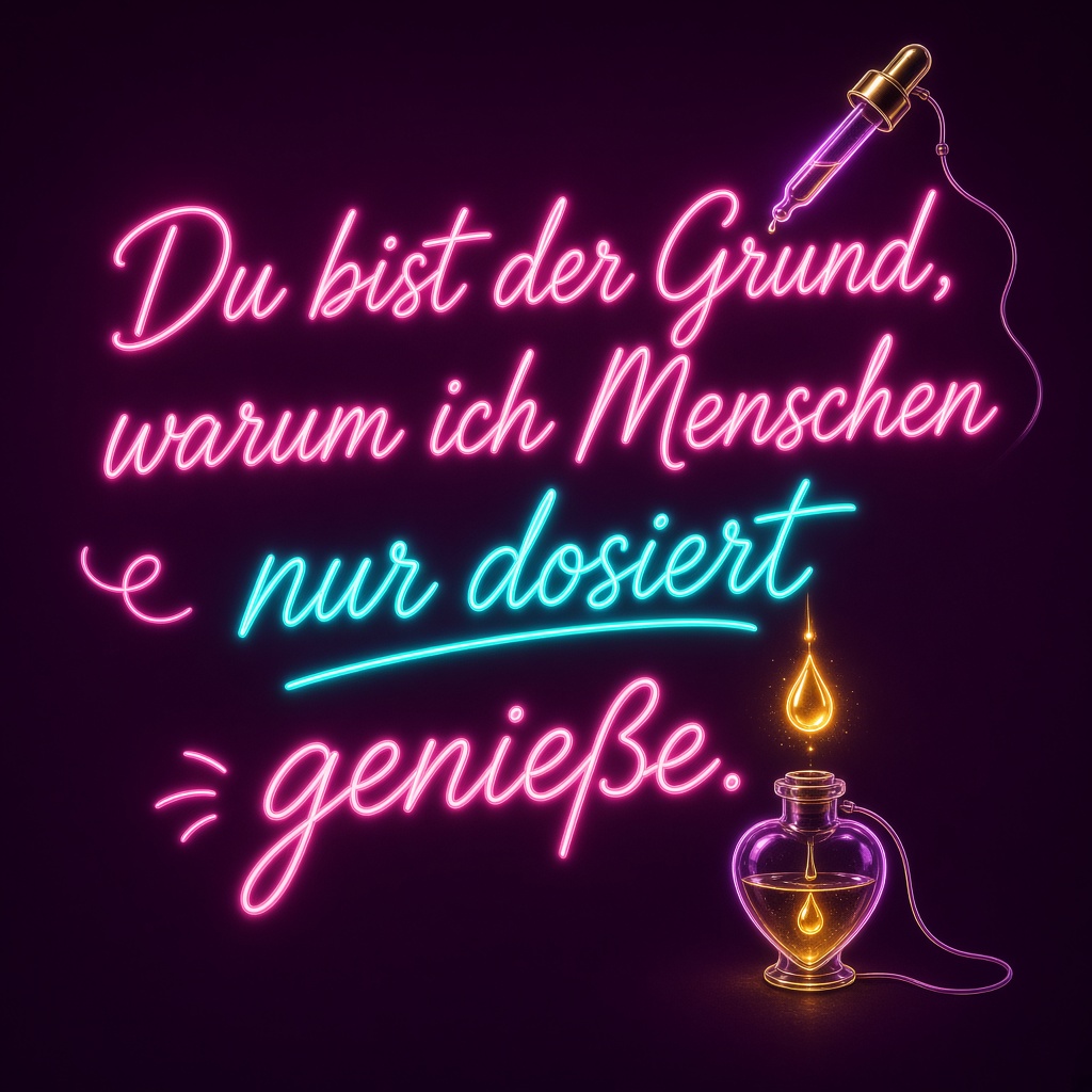 Menschen nur dosiert genießen