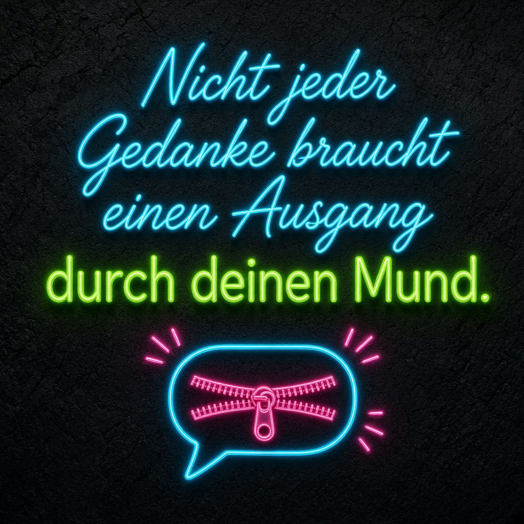 Nicht jeder Gedanke muss heraus