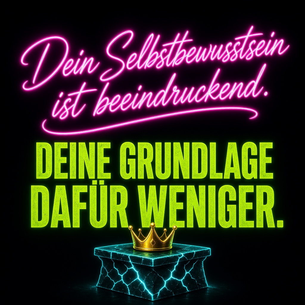 Selbstbewusstsein ohne Grundlage