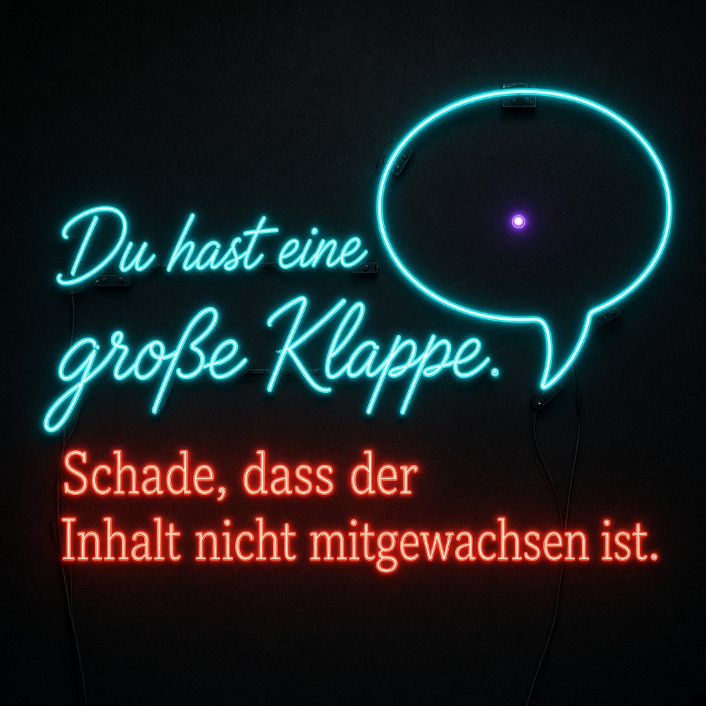 Große Klappe, kleiner Inhalt